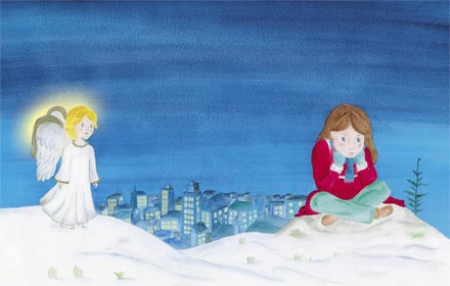 Aimée auf der Suche nach dem Christkind