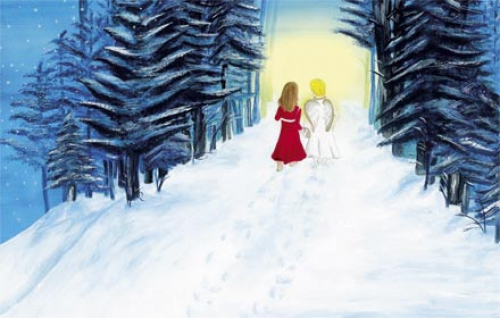 Aimée auf der Suche nach dem Christkind
