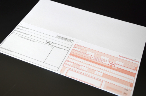 250 Stück Blanko Zahlungsanweisungen (A4 quer) inkl. Perforation